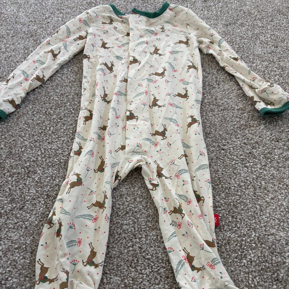 Magnetic Me Christmas Reindeer Pajama Onesie